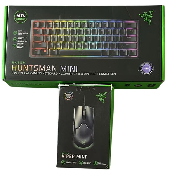 NEW Razer MINI Bundle | Mini Huntsman 60% Keyboard & Razer Mini Viper Mouse - Picture 1 of 5